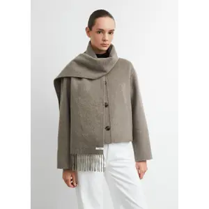 Women's Double-Faced Fringe Scarf COMMA image-3