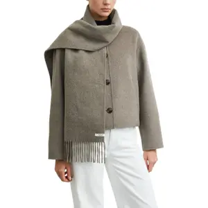 Women's Double-Faced Fringe Scarf COMMA image-4