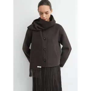 Women's Double-Faced Fringe Scarf COMMA image-3