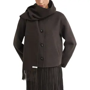 Women's Double-Faced Fringe Scarf COMMA image-4