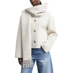 Women's Double-Faced Fringe Scarf COMMA image-4