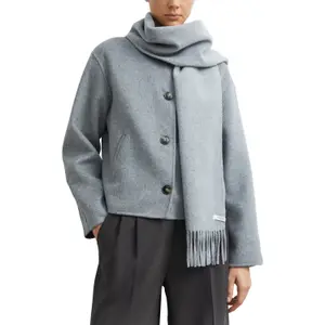 Women's Double-Faced Fringe Scarf COMMA image-4