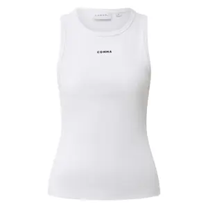 High-Quality Ribbed Cotton Vest with Embroidered Logo for Women COMMA image-0