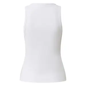 High-Quality Ribbed Cotton Vest with Embroidered Logo for Women COMMA image-1