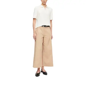 Soft Ribbed Jersey Polo for Women COMMA image-6