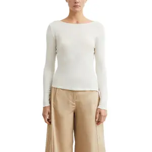 Semi-Sheer Long Sleeve T-Shirt Women COMMA image-2
