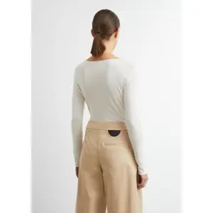 Semi-Sheer Long Sleeve T-Shirt Women COMMA image-4