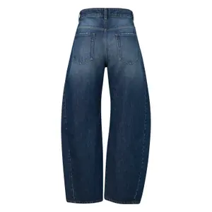 Mid-Rise Side Stitch Loose & Relaxed Jeans for Women COMMA image-1