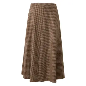 Women's Flared Midi Skirt with Invisible Zip COMMA image-0