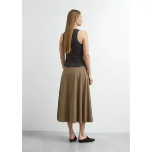 Women's Flared Midi Skirt with Invisible Zip COMMA image-4