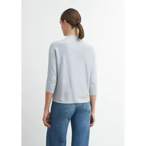 Women's Batwing Sleeve Fine Knit High Neck Sweater COMMA image-4