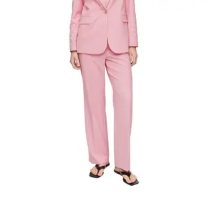 Fluid Straight Trousers in Mixed Viscose for Women COMMA image-0