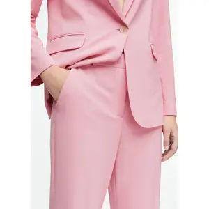 Fluid Straight Trousers in Mixed Viscose for Women COMMA image-1