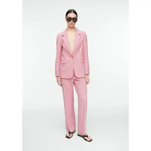 Fluid Straight Trousers in Mixed Viscose for Women COMMA image-6