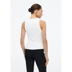 Ribbed Tank Top with Embroidered Logo Women COMMA image-2