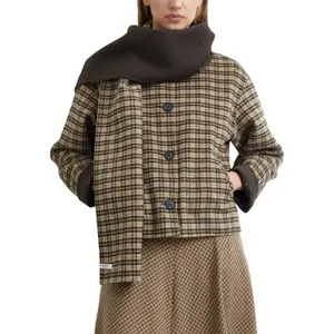 Double-Faced Jacquard Scarf for Women COMMA image-4
