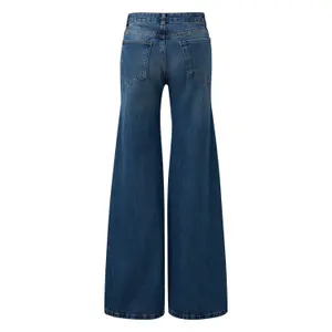 Mid-Rise Tapered Five-Pocket Jeans for Women COMMA image-1