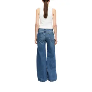 Mid-Rise Tapered Five-Pocket Jeans for Women COMMA image-5