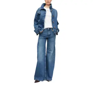 Mid-Rise Tapered Five-Pocket Jeans for Women COMMA image-6