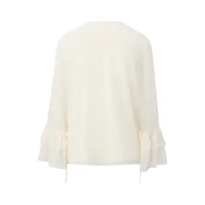 Women's Chiffon Structured Blouse with Ruffled Sleeves COMMA image-1