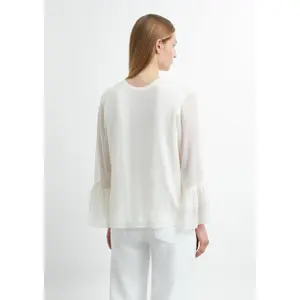 Women's Chiffon Structured Blouse with Ruffled Sleeves COMMA image-4