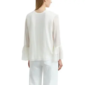 Women's Chiffon Structured Blouse with Ruffled Sleeves COMMA image-5