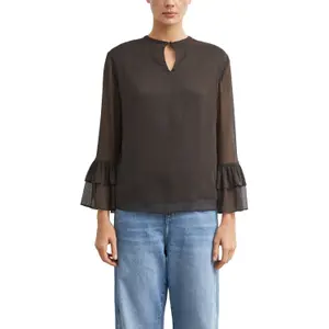 Women's Chiffon Structured Blouse with Ruffled Sleeves COMMA image-2