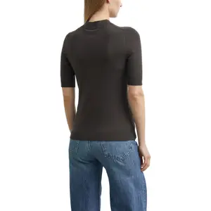 Short Sleeve Fine Knit High Neck Woman Top COMMA image-3