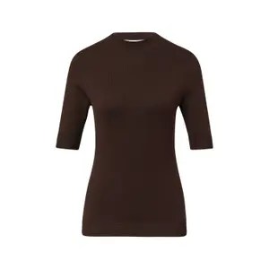 Short Sleeve Fine Knit High Neck Woman Top COMMA image-4