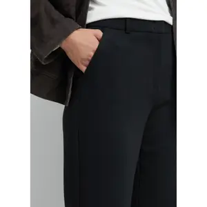 Fluid Straight Trousers in Mixed Viscose for Women COMMA image-3