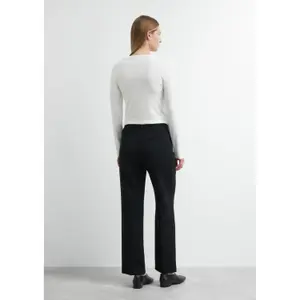 Fluid Straight Trousers in Mixed Viscose for Women COMMA image-4