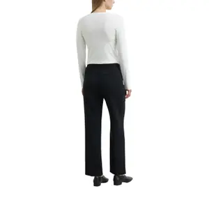 Fluid Straight Trousers in Mixed Viscose for Women COMMA image-5