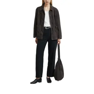 Fluid Straight Trousers in Mixed Viscose for Women COMMA image-6