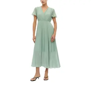 Pleated dress for women COMMA image-4
