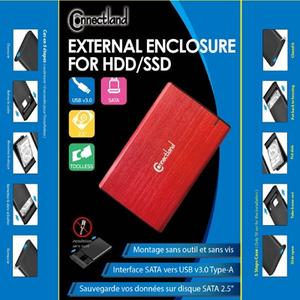 Boitier externe USB 3.0 - S-ATA 2,5" sans vis Connectland