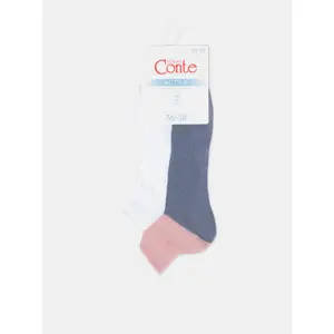 Ultra-Low Rise Cotton Socks for Women Conte Elegant Active image-2
