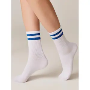 Cotton Socks with Bright Lurex Stripes Women Conte Elegant Active image-1