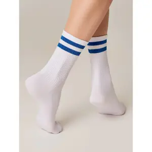 Cotton Socks with Bright Lurex Stripes Women Conte Elegant Active image-2