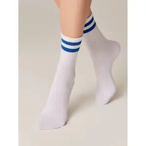 Cotton Socks with Bright Lurex Stripes Women Conte Elegant Active image-3