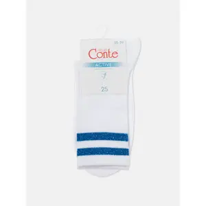 Cotton Socks with Bright Lurex Stripes Women Conte Elegant Active image-4