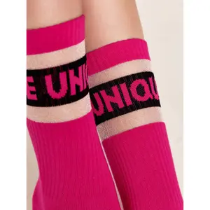 Women's High Striped Transparent Knit Socks Conte Elegant Active image-1