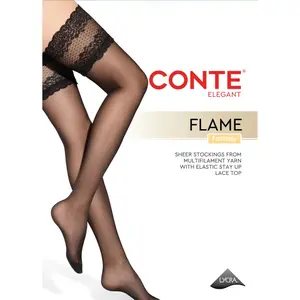 Women's self-fixing tights Conte Elegant Flame image-4