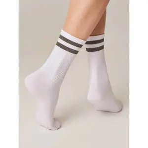 Cotton Socks with Bright Lurex Stripes Women Conte Elegant Active image-2