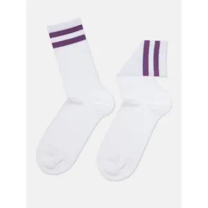 Cotton Socks with Bright Lurex Stripes Women Conte Elegant Active image-3