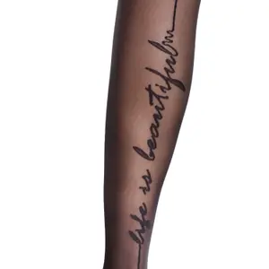 Tights with Stitch Imitation and Tattoo Design for Women Conte Elegant Beauty image-1