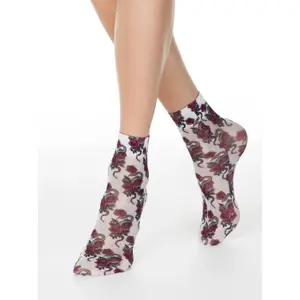 Bright Patterned Socks for Women Conte Elegant Fantasy 40 image-1