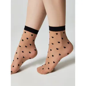 Fine Heart Pattern Socks for Women Conte Elegant Fantasy image-2