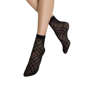 Lace-Up Effect Socks Women Conte Elegant Fantasy image-0