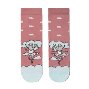 Ballet Mouse Pattern Socks Women Conte Elegant Happy image-0