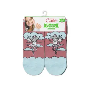 Ballet Mouse Pattern Socks Women Conte Elegant Happy image-2